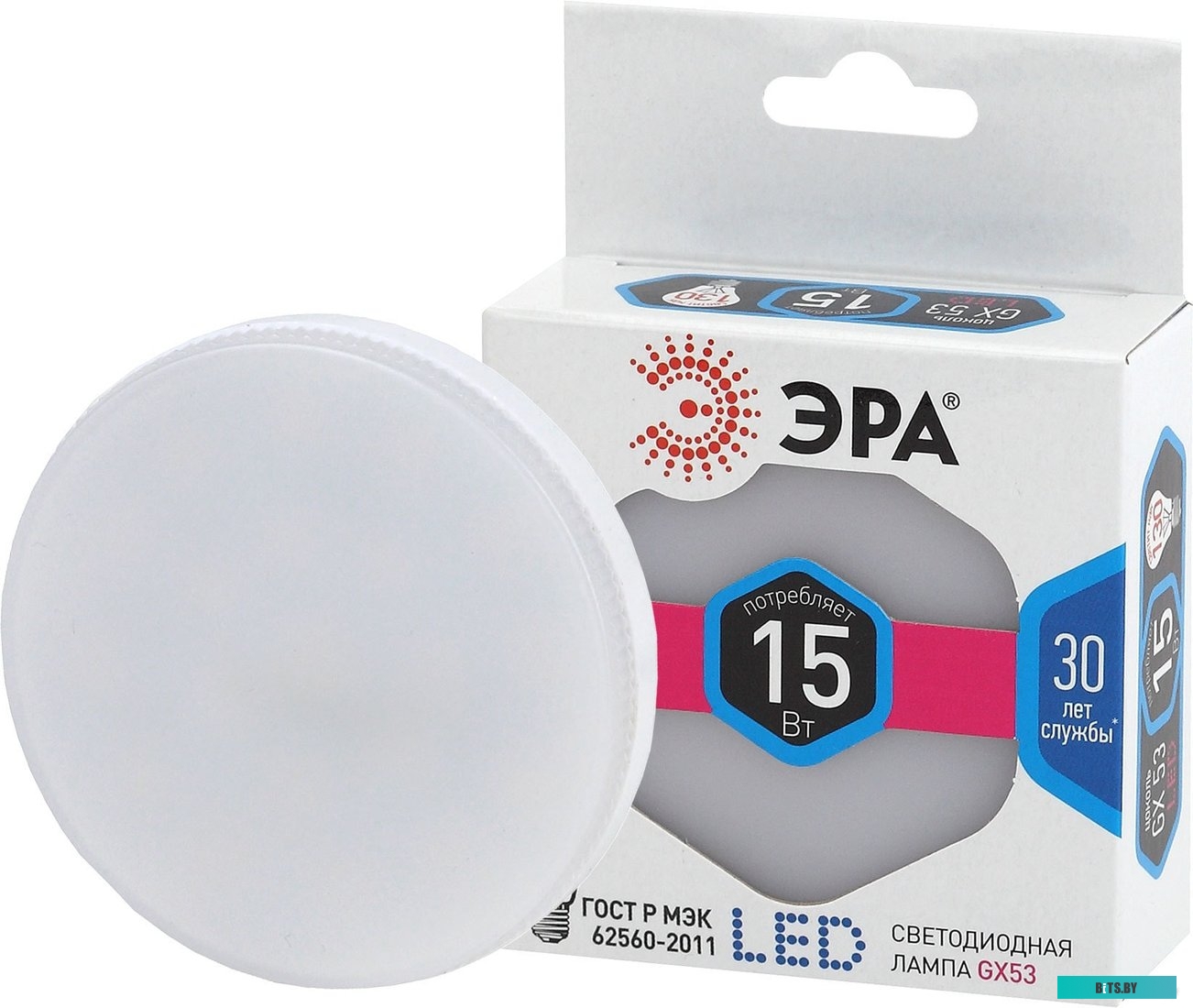 Б0036552 ЭРА Б0036552 Лампочка светодиодная STD LED GX-15W-840-GX53 GX53 15Вт таблетка нейтральный белый свет