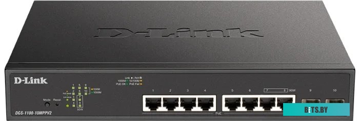 Управляемый коммутатор 2-го уровня D-Link DGS-1100-10MPPV2/A3A