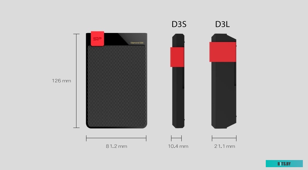Внешний жесткий диск Silicon Power Diamond D30 1TB SP010TBPHDD3SS3K