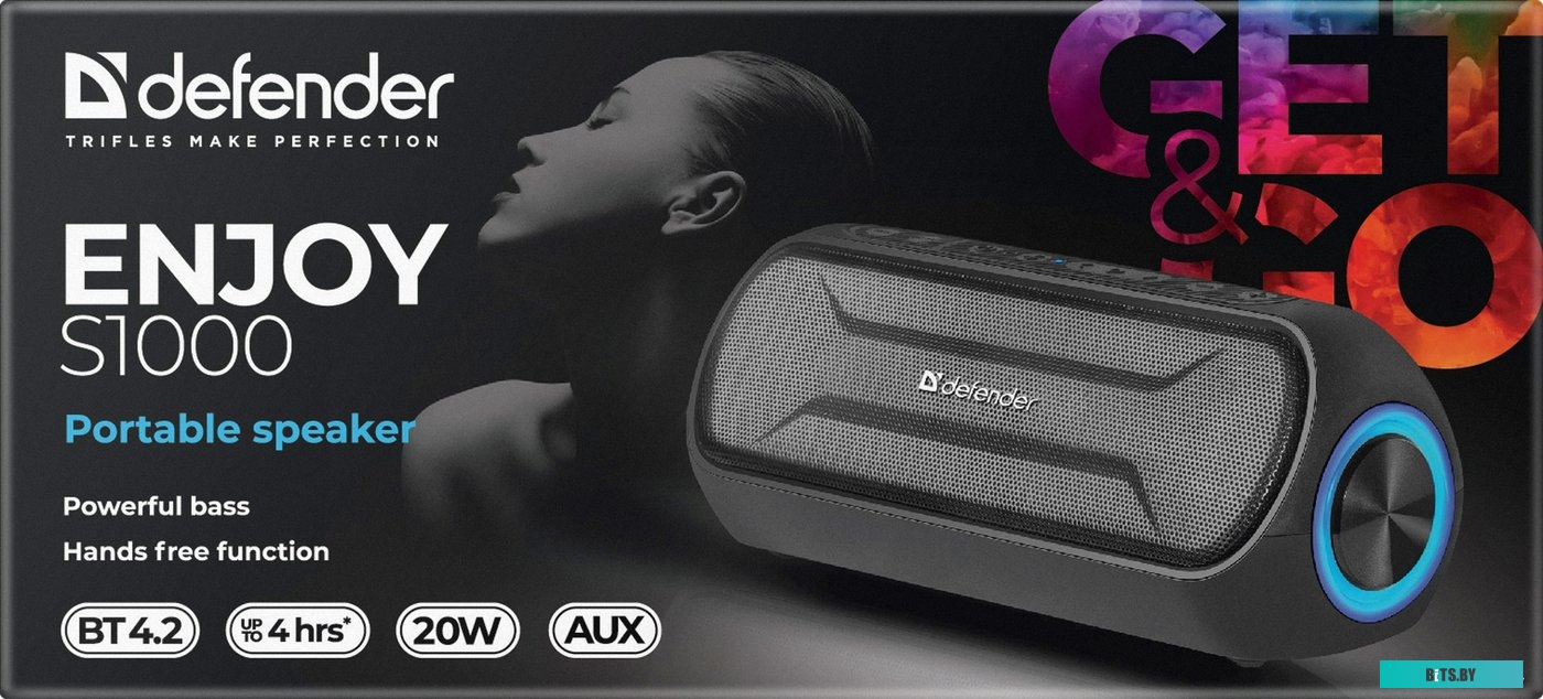 Портативная акустика Defender Enjoy S1000 (черный) <65688>