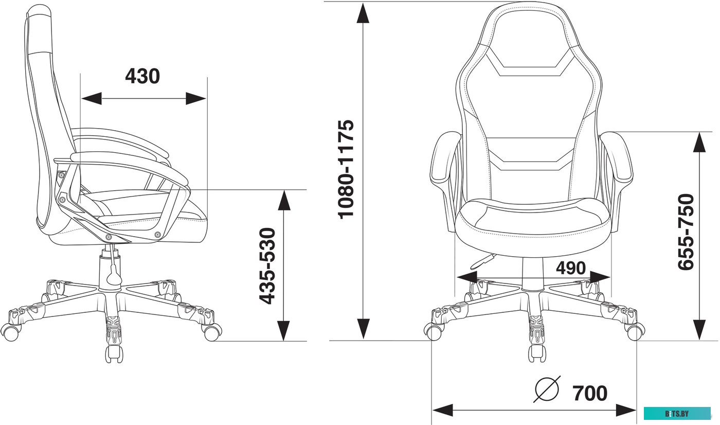 Кресло Zombie 10 (черный/красный) <ZOMBIE 10 RED>