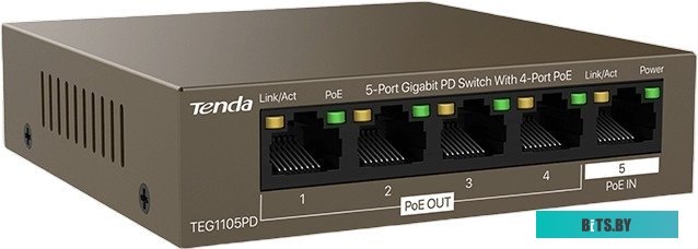 Коммутатор Tenda TEG1105PD