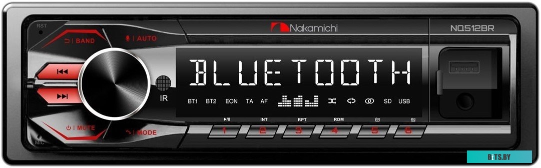 NAK-NQ513BR Автомагнитола Nakamichi NQ513BR 1DIN 4x50Вт v5.1 ПДУ RDS (NAK-NQ513BR)