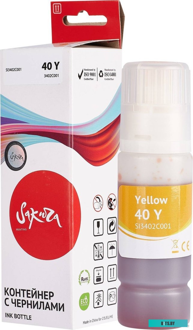Чернила Sakura Printing SI3402C001 (аналог Canon 40 Y)