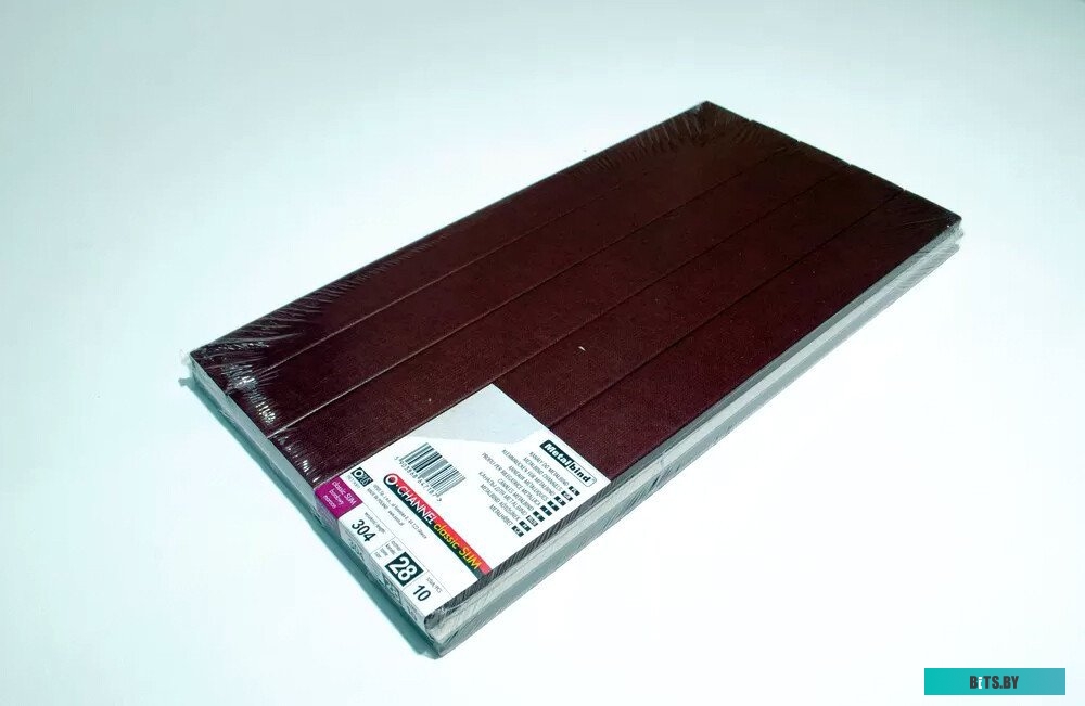 Металлический канал для переплета OPUS Classic Slim 304x28 мм OCHSLIM2830410BOR (10 шт, бордовый)