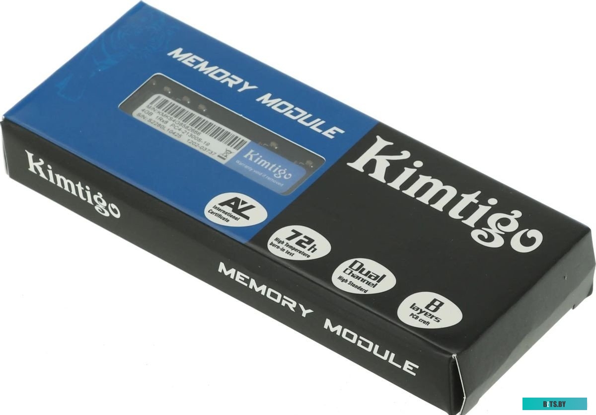 Модуль памяти Kimtigo DDR4 4Gb 2666MHz PC4-21300 KMKS4G8582666