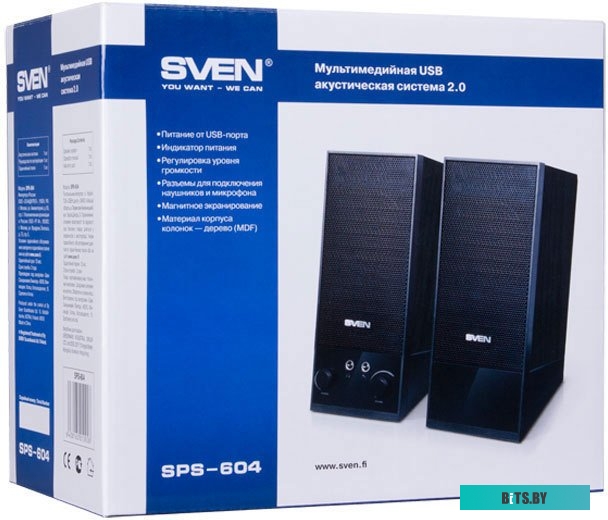 Компьютерные колонки SVEN SPS-604 <SV-0120604BK>