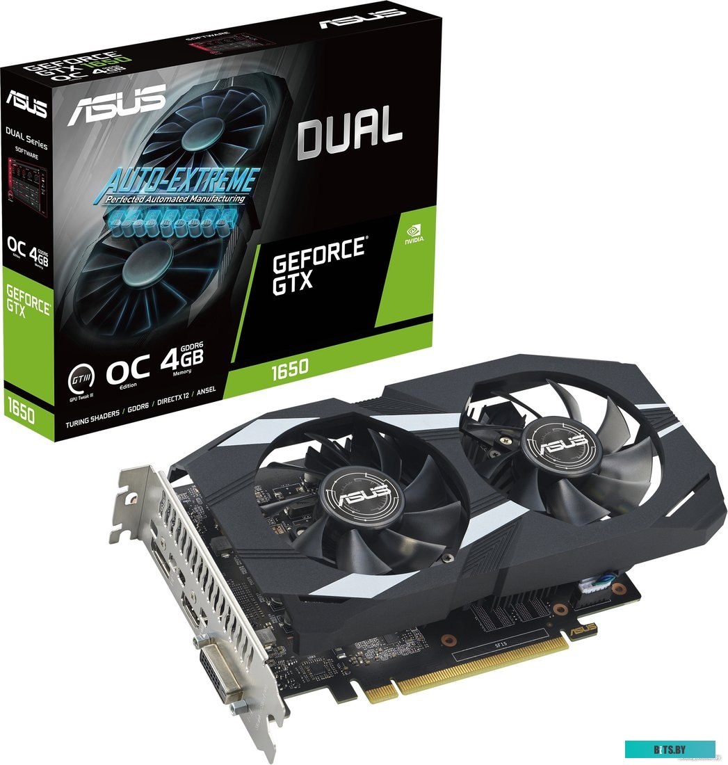 Видеокарта ASUS Dual GeForce GTX 1650 OC Edition 4GB GDDR6 EVO DUAL-GTX1650-O4GD6-P-EVO