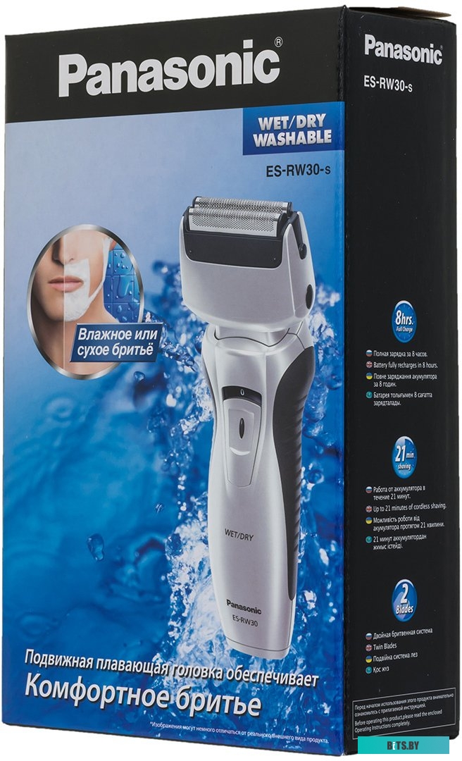 ES-RW30-S520 Бритва сетчатая Panasonic ES-RW30S реж.эл.:2 питан.:аккум. серебристый