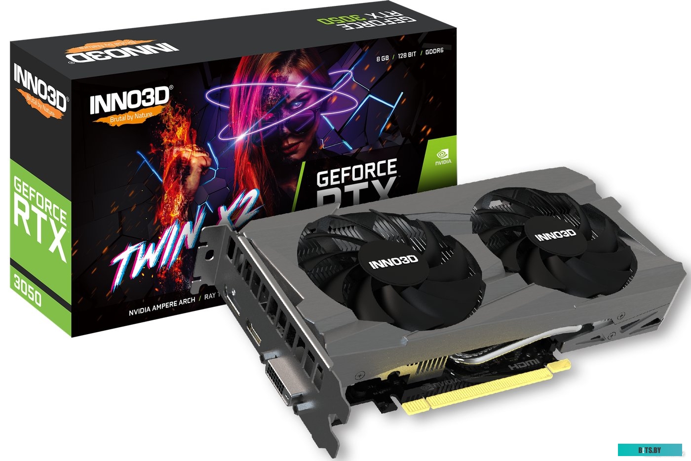 Видеокарта Inno3D GeForce RTX 3050 Twin X2 N30502-08D6-1711VA41