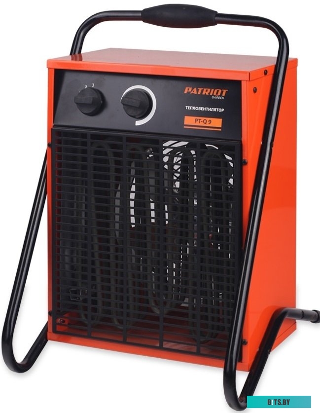 633307225 Тепловентилятор PATRIOT PT-Q 9 [633307225] {Мощн. по ступеням 4.5/9.0 кВт, 380В, промышленная вилка на корпусе и ответная часть в комплекте,