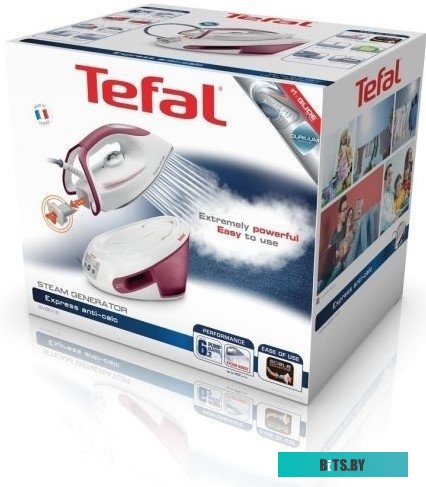 SV8012E0 Парогенератор Tefal Pro Express Anticalc SV8012E0 2800Вт белый/фиолетовый