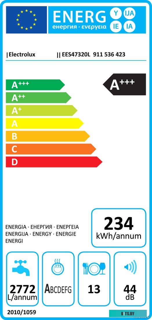 EES47320L Посудомоечная машина встраив. Electrolux EES47320L 1950Вт полноразмерная