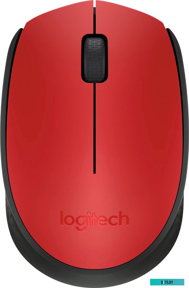 Мышь Logitech M171 (черный/красный)