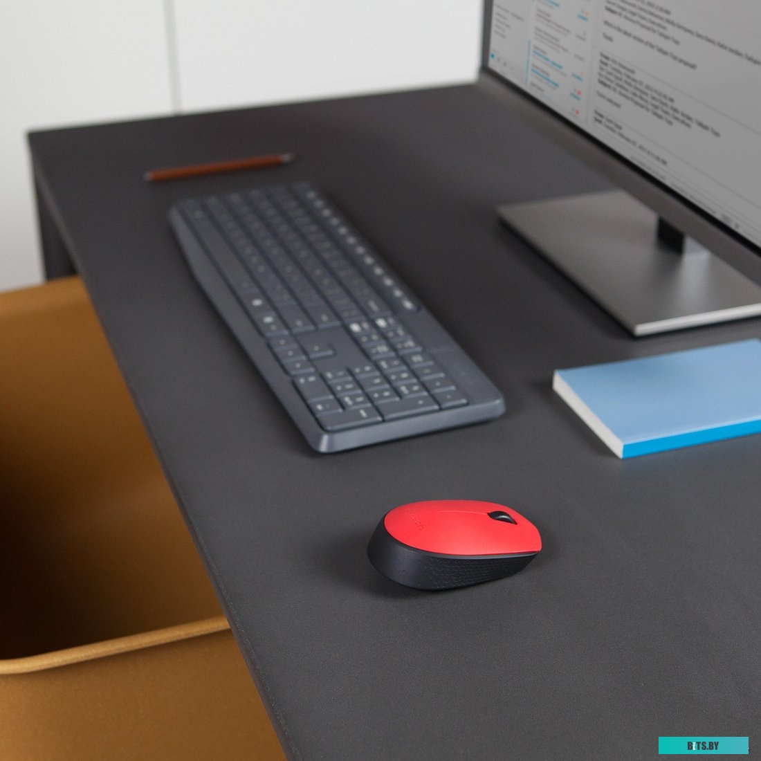 Мышь Logitech M171 (черный/красный)