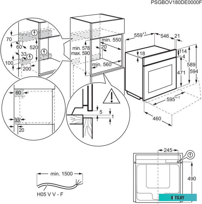EOB7S31V Духовой шкаф Электрический Electrolux EOB7S31V белый