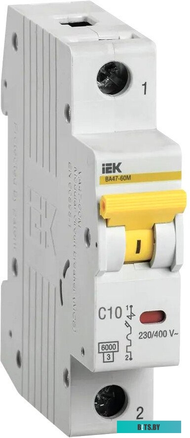 Выключатель автоматический IEK BA47-60M 1P B 10A 6kA MVA31-1-010-B