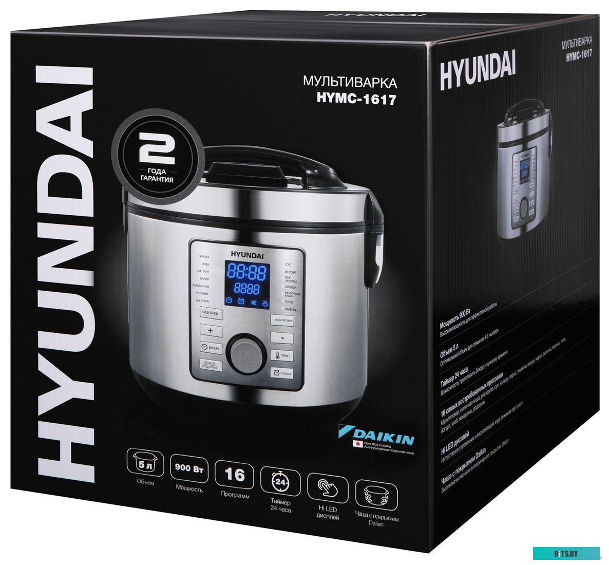 HYMC-1617 Мультиварка Hyundai HYMC-1617 5л 900Вт серебристый/черный