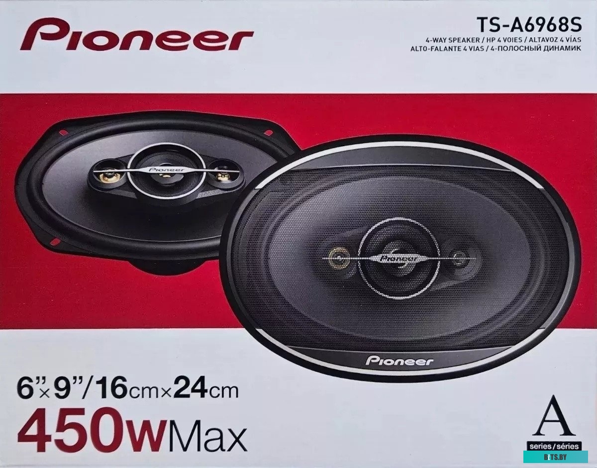 TS-A6968S Колонки автомобильные Pioneer TS-A6968S 450Вт 92дБ 4Ом 15x23см (6x9дюйм) (ком.:2кол.) коаксиальные четырехполосные