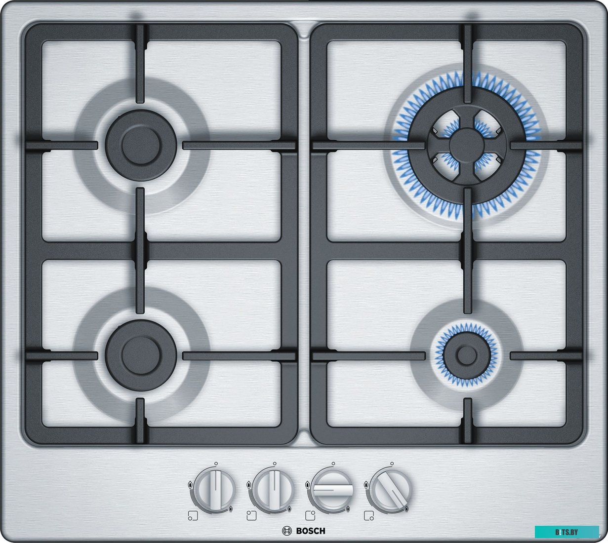 PGH6B5B90 Газовая варочная поверхность Bosch PGH6B5B90 нержавеющая сталь