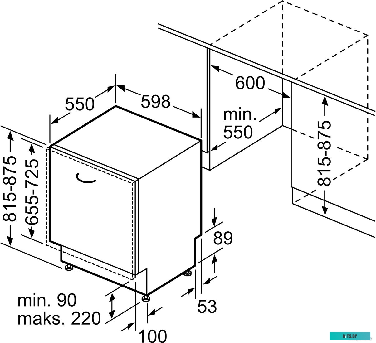 SMV6ZCX00E Serie 6, Встраиваемая посудомоечная машина 60см.Класс A-A-A; 6 прогр. ; 14 компл.посуды;автоматика 3in1; AquaSensor; датчик загрузки; инвер