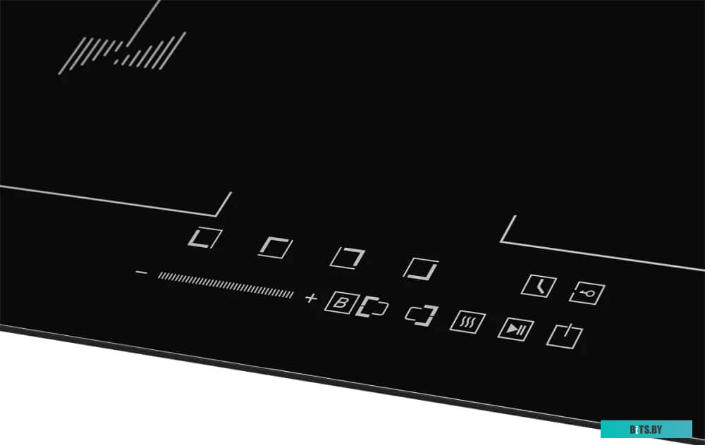 ICS 627 Встраиваемые индукционные панели Kuppersberg/ Индукционная варочная панель, 60 см, 4 конфорки, 9 уровней мощностей, управление: сенсорное/слай