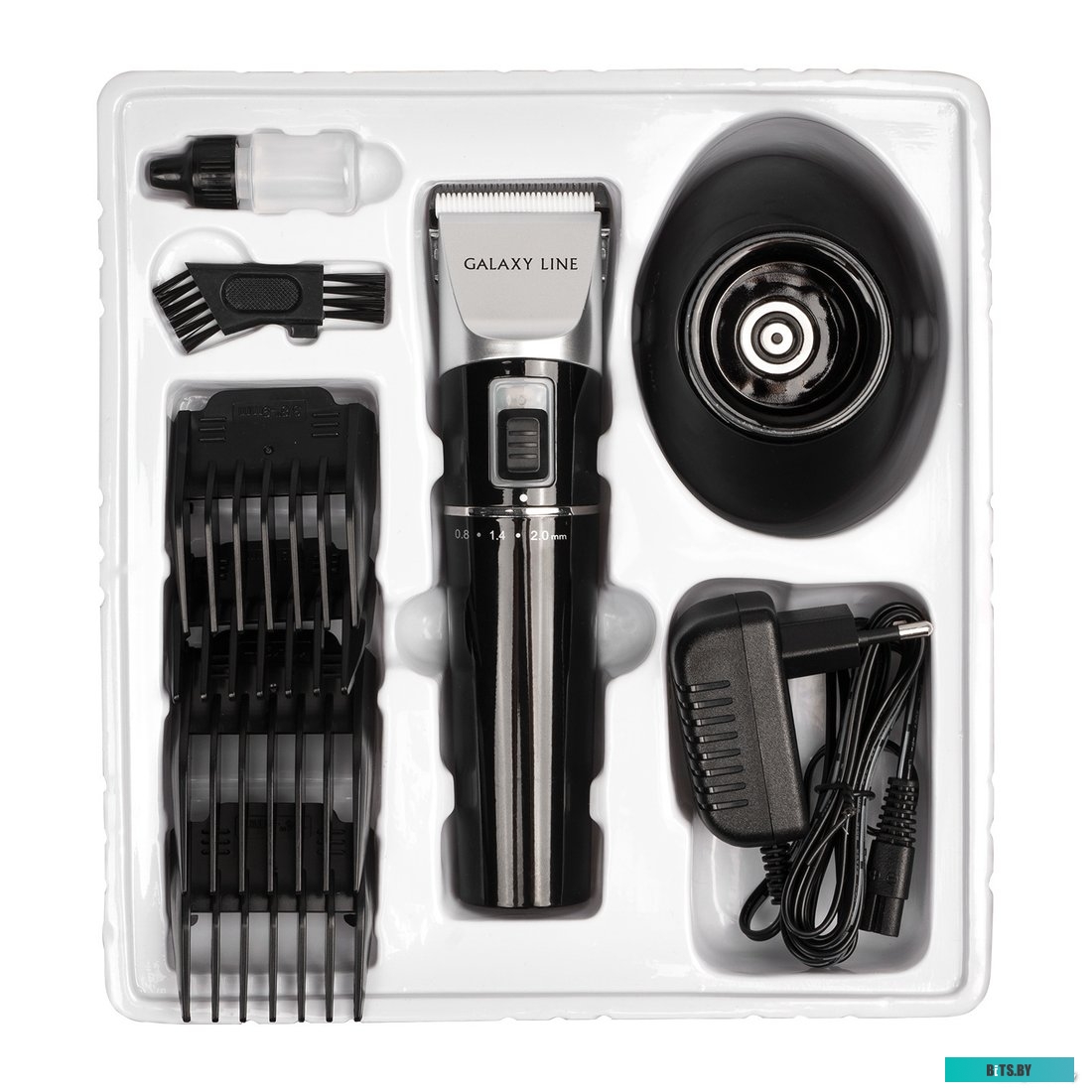 ГЛ4157Л Машинка для стрижки Galaxy Line GL 4157 красный 4Вт (насадок в компл:2шт)