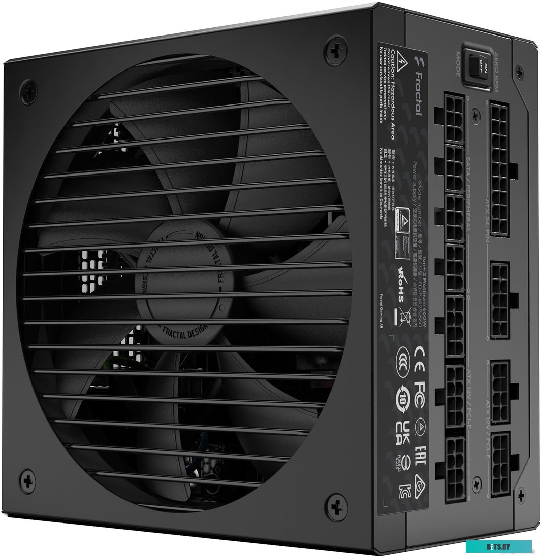 Блок питания Fractal Design ATX 650W ION+2 660 80+ platinum (24+4+4pin) APFC 140mm fan 10xSATA Cab Manag RTL