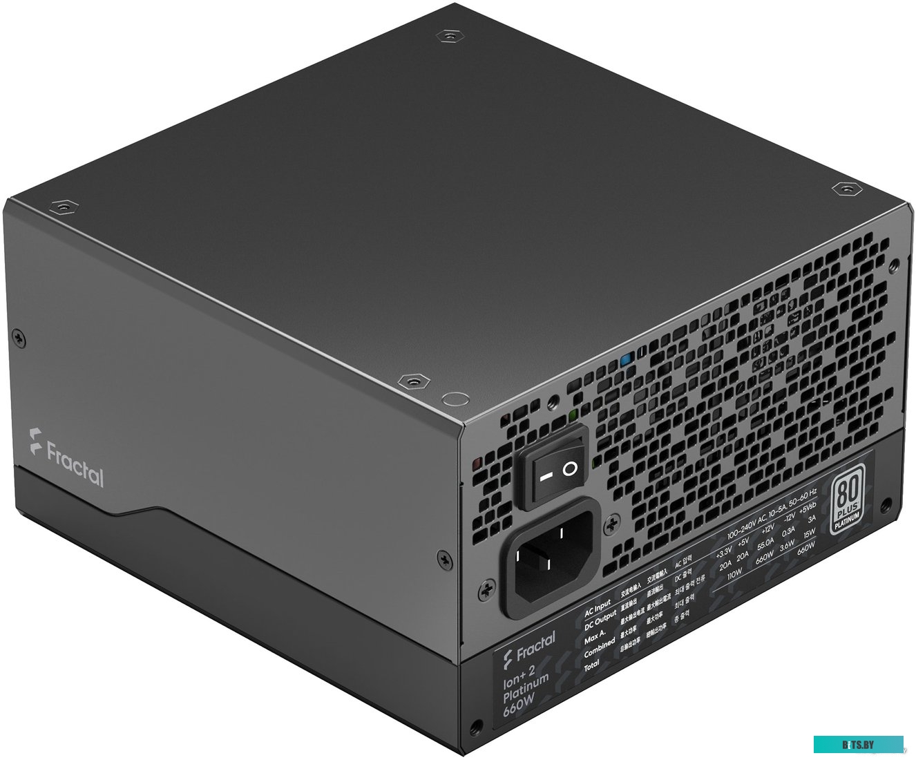 Блок питания Fractal Design ATX 650W ION+2 660 80+ platinum (24+4+4pin) APFC 140mm fan 10xSATA Cab Manag RTL