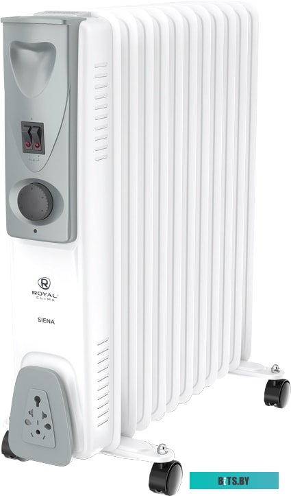ROR-S11-2500M Масляный радиатор Royal Clima Siena ROR-S11-2500M, с терморегулятором, 2500Вт, 11 секций, 3 режима, белый