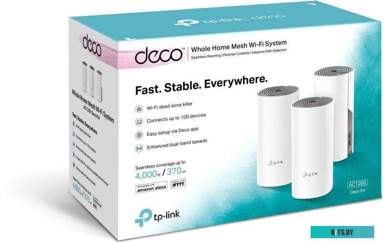 Wi-Fi роутер TP-Link Deco E4 (3 шт.)