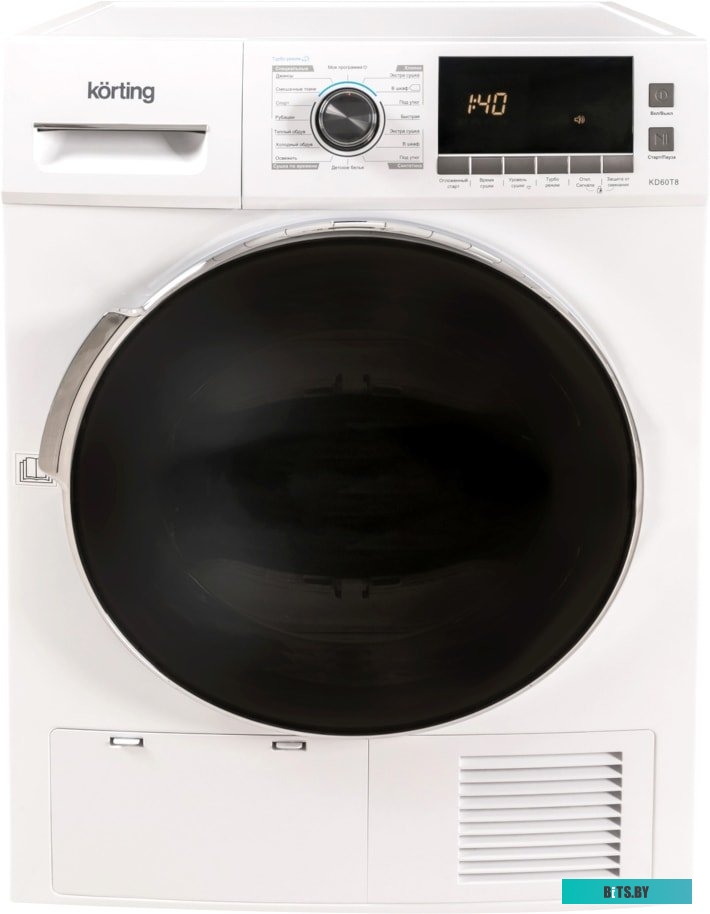 KD 60T8 Сушильная машина/ Сушильная машина , ГЛУБИНА 61.5 см, макс загрузка 8 кг, электронное управление, LED индикация настроек и доп функций, Цифров