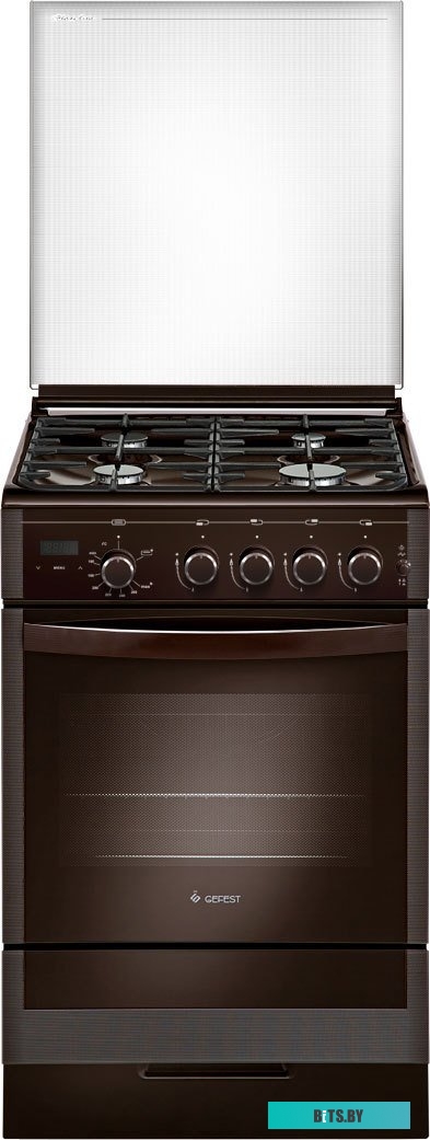 ПГ 5300-03 0047 Газовая плита GEFEST ПГ 5300-03 0047,  газовая духовка,  стеклянная крышка,  чугун, коричневый