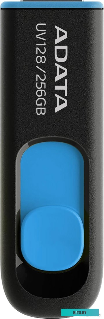 USB накопитель (Флешка) ADATA DashDrive UV128 256GB (черный/синий) <AUV128-256G-RBE>