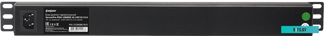 Блок розеток ExeGate ServerPro PDU-19H003 Al-10C13-C14 <EX280861RUS>