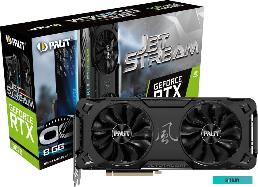 Видеокарта Palit GeForce RTX 3070 JetStream OC V1 8GB GDDR6 <NE63070T19P2-1040J V1>