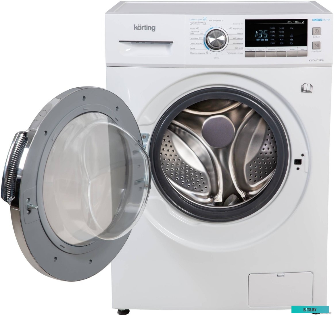 KWD 48IT1486 Стиральная машина/ Стирально-сушильная машина с фронтальной загрузкой, 850х595х475, загрузка: стирка/сушка - 8/6 кг, скорость отжима 1400