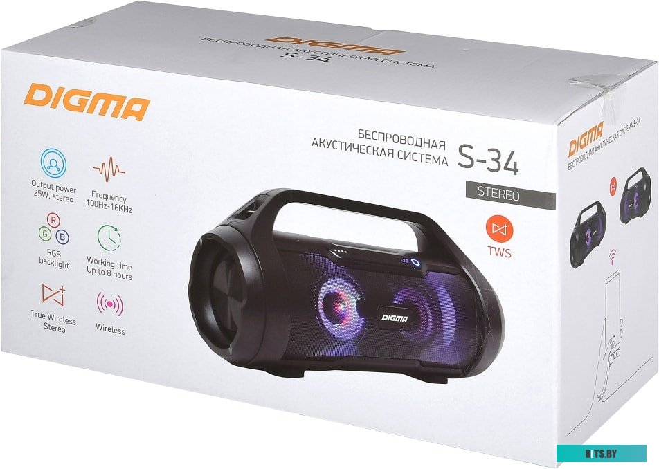 Беспроводная колонка Digma S-34 <1155038>