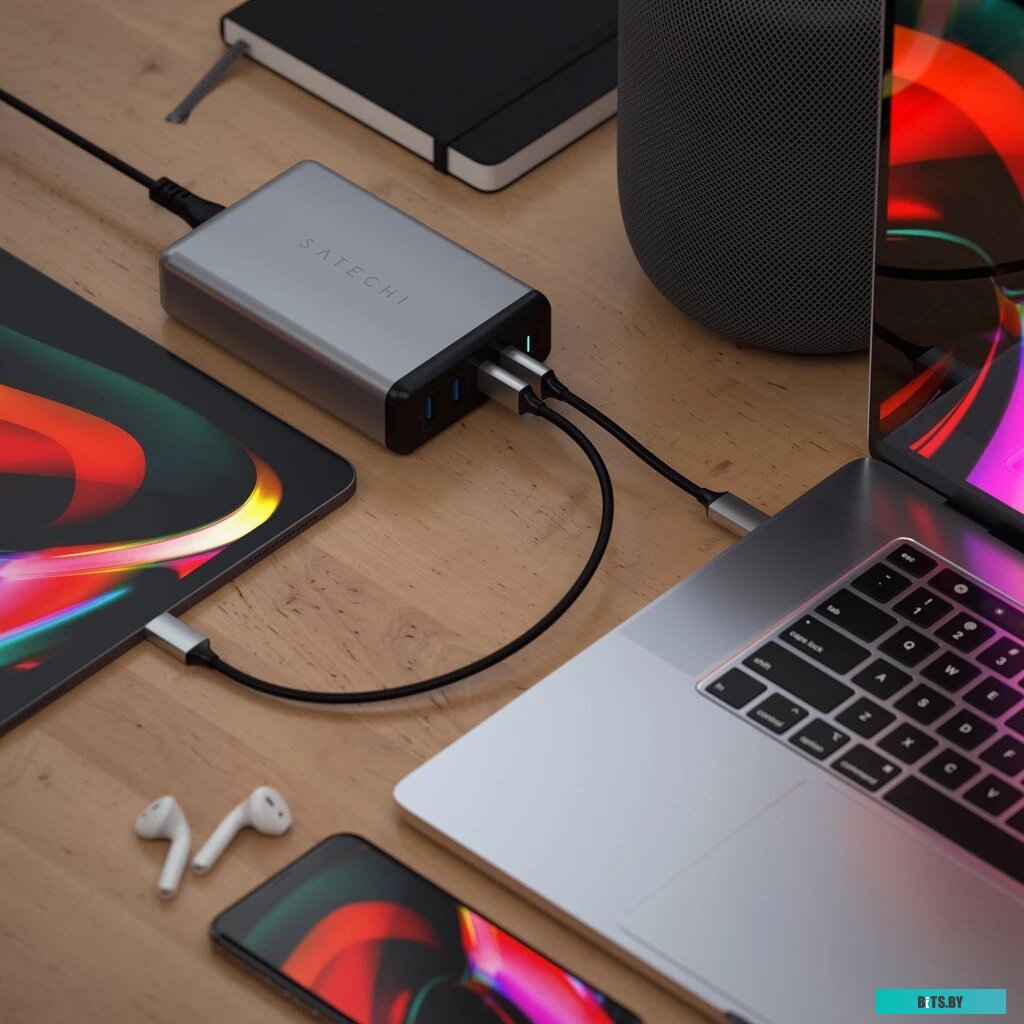 Сетевое зарядное Satechi 108W Pro Type-C PD Desktop Charger (американская вилка) <ST-TC108WM>