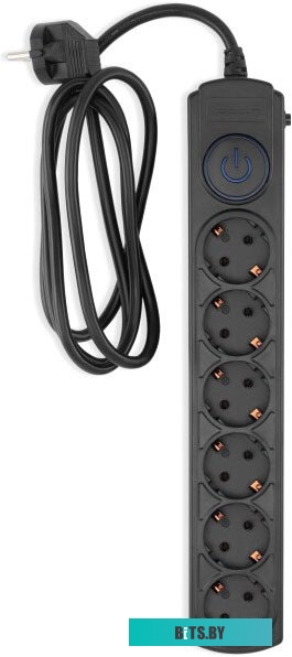 BK-6-EU-1.8-16-B Сетевой фильтр Ippon BK-6-EU-1.8-16-B 1.8м (6 розеток) черный (коробка)