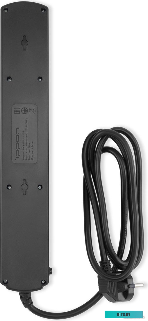 BK-6-EU-1.8-16-B Сетевой фильтр Ippon BK-6-EU-1.8-16-B 1.8м (6 розеток) черный (коробка)