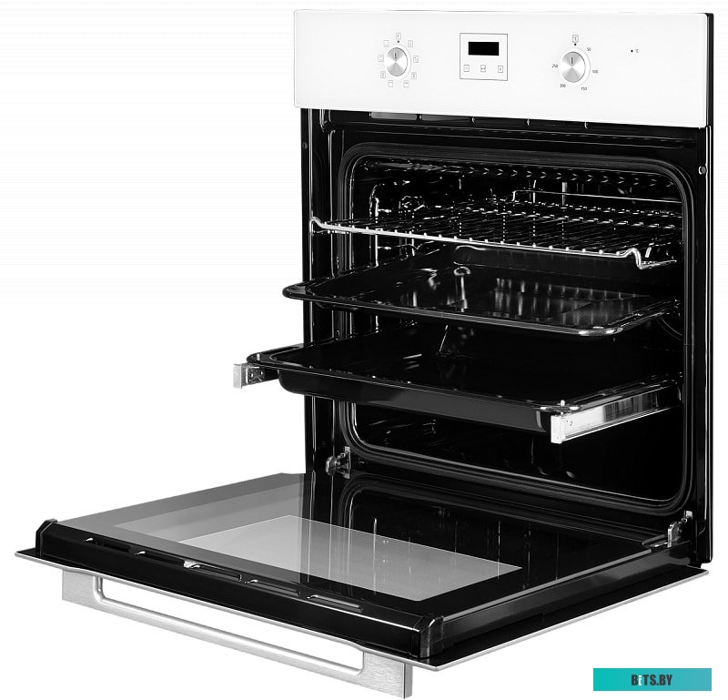 MOE 6183 W Встраиваемый духовой шкаф/ 60 см, 8 режимов, High-Tech, 70 л, гидролизная очистка, белый