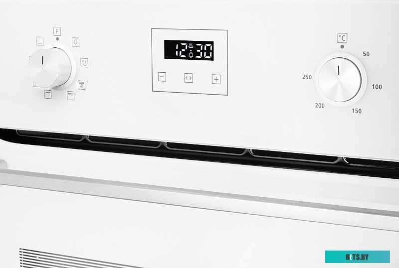 MOE 6183 W Встраиваемый духовой шкаф/ 60 см, 8 режимов, High-Tech, 70 л, гидролизная очистка, белый