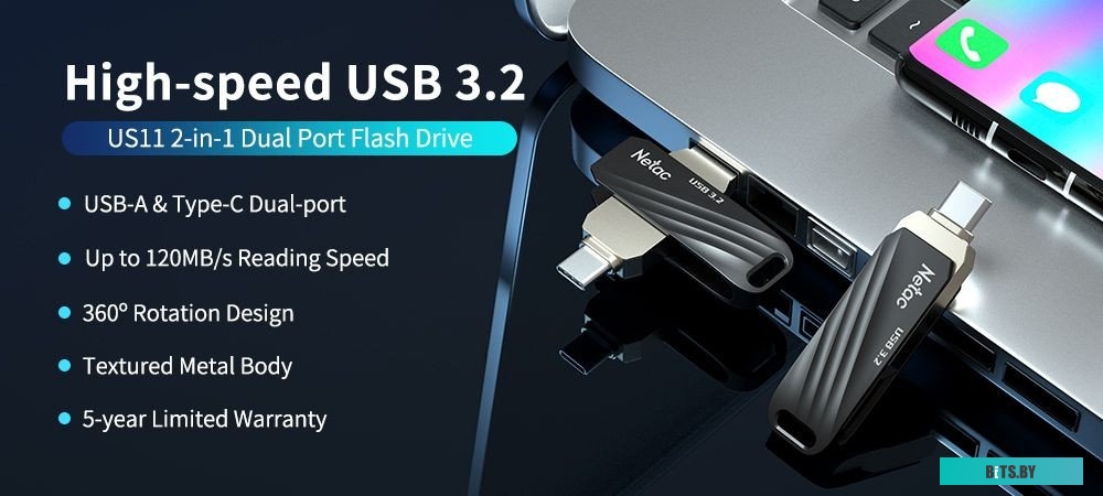 USB Flash Netac US11 256GB NT03US11C-256G-32BK
