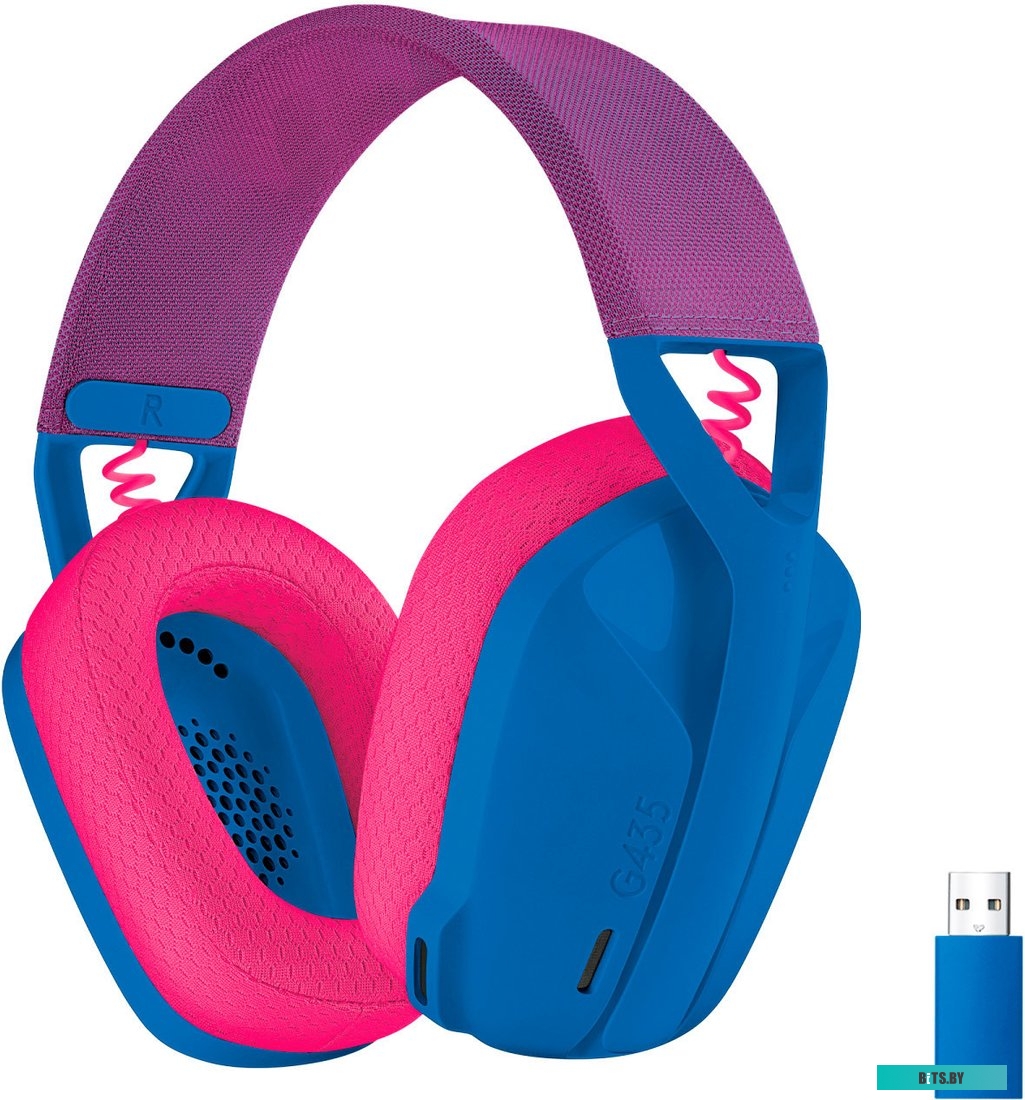 Офисная гарнитура Logitech G435 Lightspeed (синий/малиновый) <981-001062>