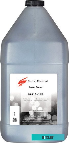MPT10-1KG Тонер HP LJ P1005/Р1606/ Р2035, Static Control, MPT10, Bk, 1 кг, флакон