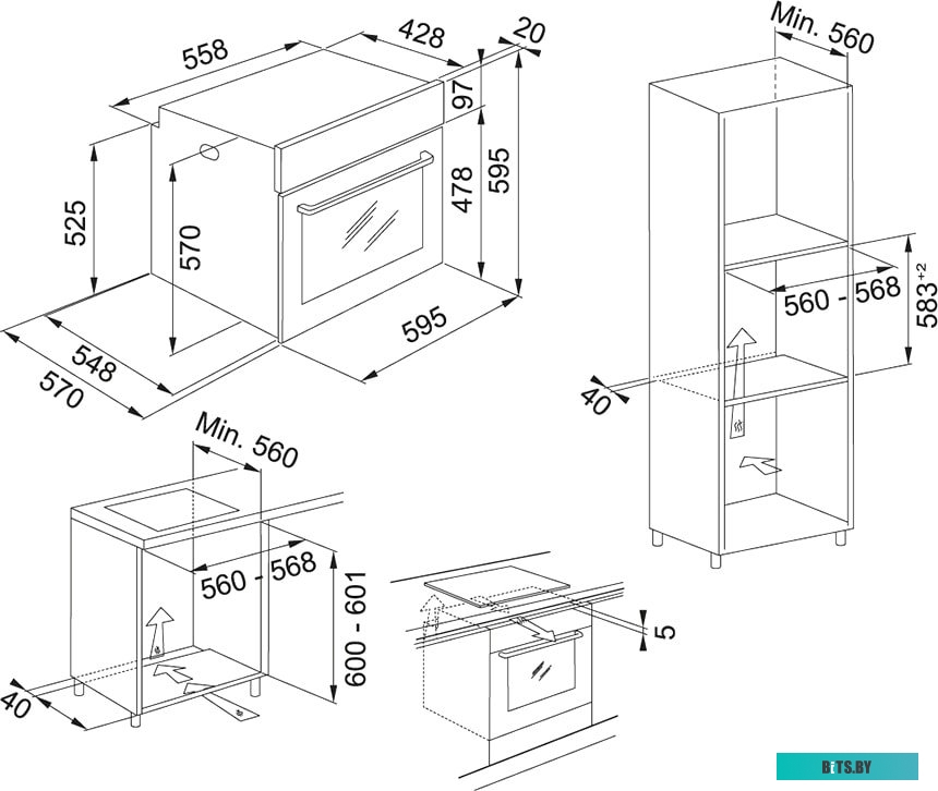 116.0606.096 Духовой шкаф Franke FSM 97 P XS/ Better, Электрический духовой шкаф, 60 см, серия SMART, 71л, 11 функций, дисплей, пиролиз, телескопическ