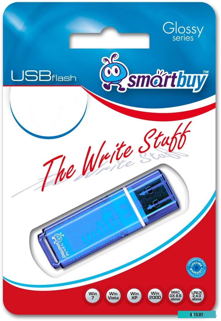 USB накопитель (Флешка) Smart Buy Glossy Blue 32GB (SB32GBGS-B)