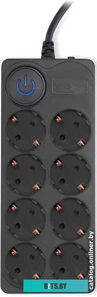 5м Сетевой фильтр Ippon BK-8-EU-5-10-B 5м (8 розеток) черный (коробка)