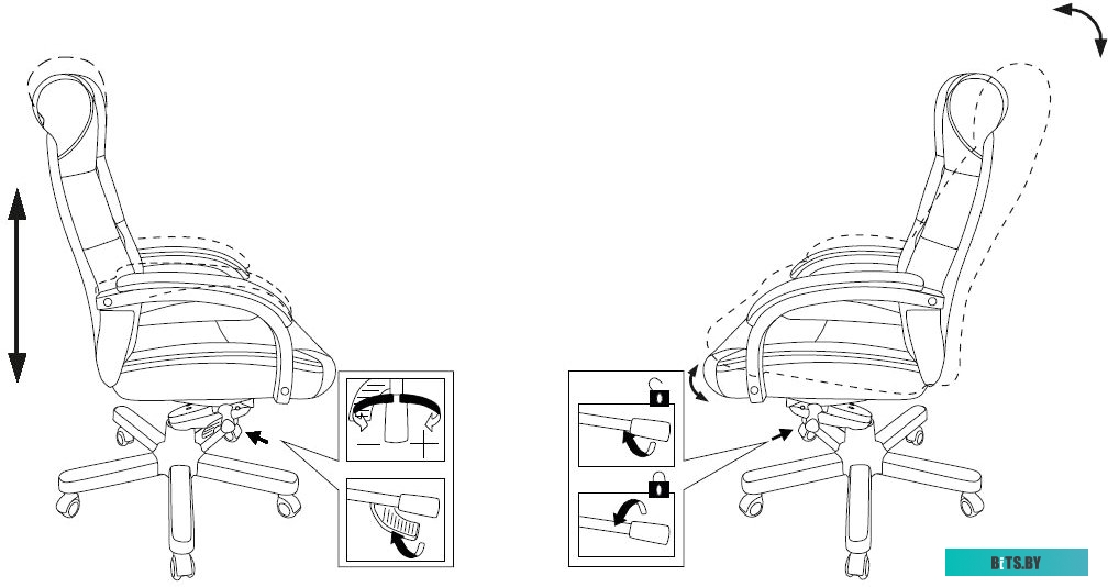 Офисное кресло (Стул) Бюрократ T-9928WALNUT (черный) <T-9928WALNUT/BLACK>